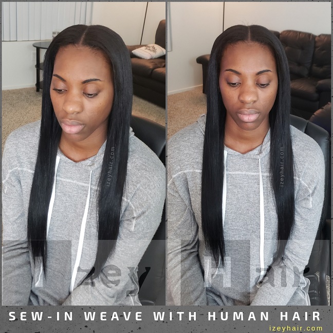 Weave (Sew-in) and Microbraids with 100% Human Hair