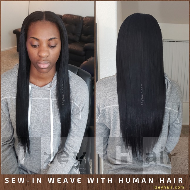 Sew-In Weave with Human Hair - Izey Hair - Las Vegas, NV