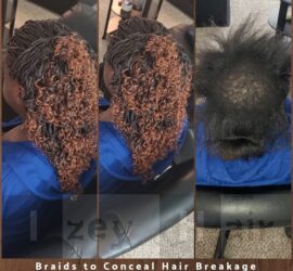 Braids to Conceal Hair Breakage and Chemical Damage - Las Vegas, NV