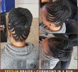 Feedin Braids Cornrows in a Bun