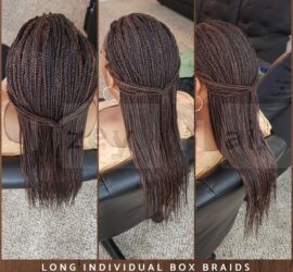 Long Individual Box Braids 2019 - Colors 4, 30 and 33 - Las Vegas, NV - Izey Hair