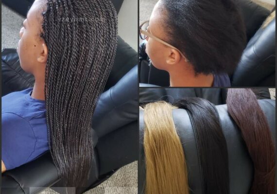 Braids with Color - Senegalese Twists (Color 2, 27 and 33)