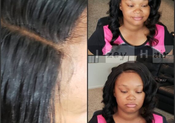 Sew-in Weave with Lace Closure. Plus how to attach a lace closure without glue.