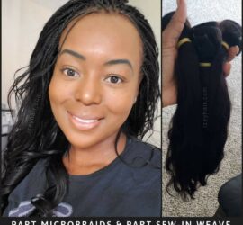 Half Micros and Half Weave - Brazilian Body Wave
