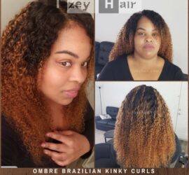 Ombre Brazilian Kinky Curls - Bundles and Closure