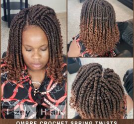 Ombre (Brown and Blond) Crochet Spring Twists