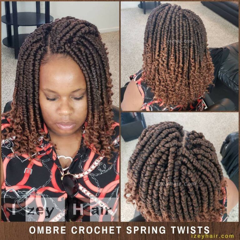 Ombre (Brown and Gold Blond) Crochet Spring Twists