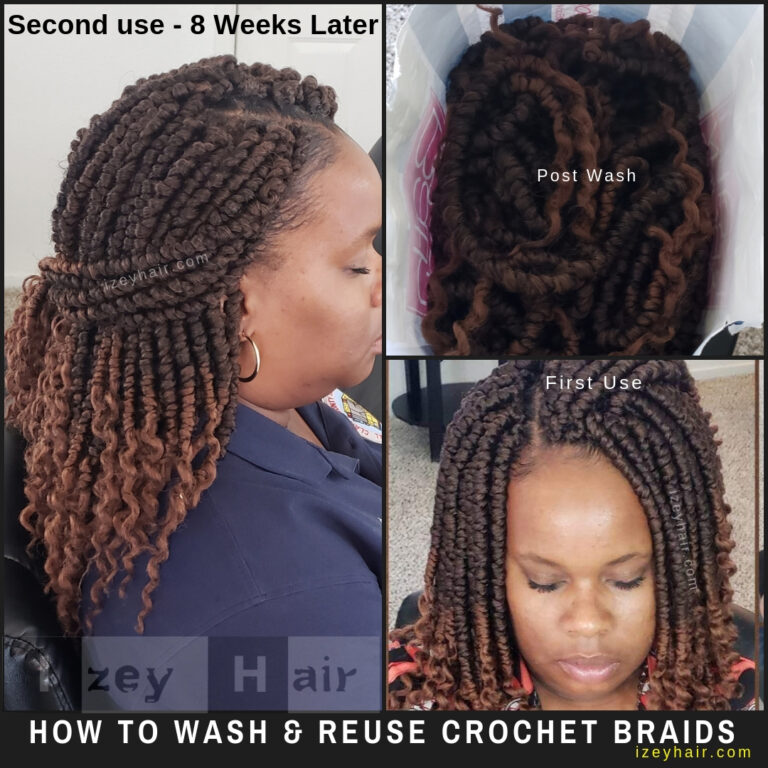 How to Wash and Reuse Crochet Braids (Crochet Hair)