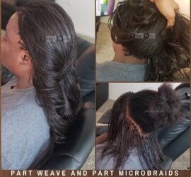 Weave and Micrbraids with 100% Human Hair
