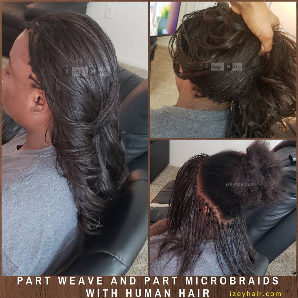 Weave and Micrbraids with 100% Human Hair
