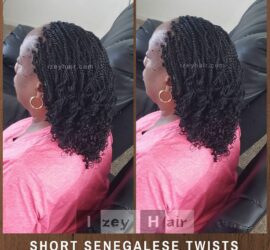 Short Senegalese Twists Curled with Flexirods