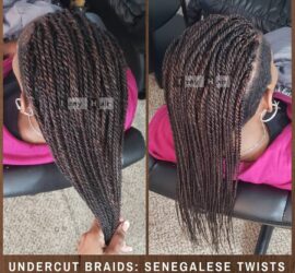 Undercut Senegalese Twists (Shaved Sides)