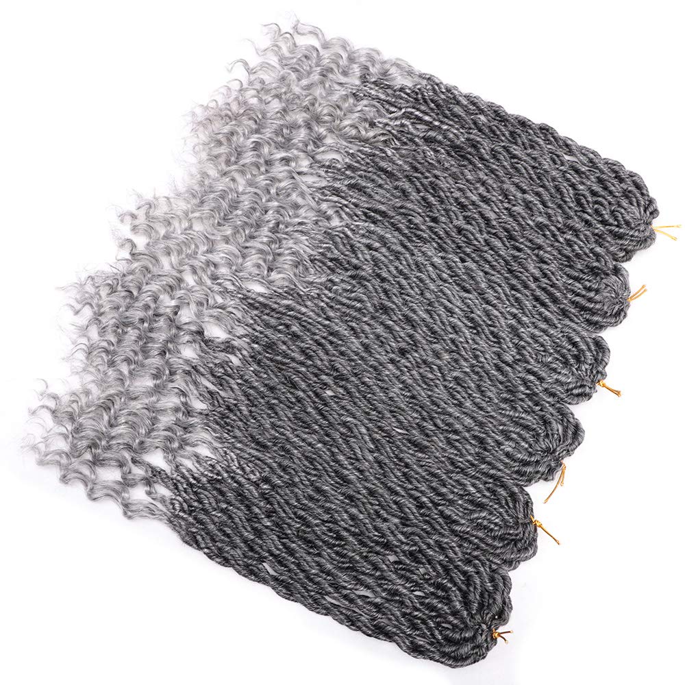 Salt and Pepper Goddess Locs - Crochet Locs - Crochet Braids - Ombre Grey Gray Locs