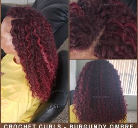 Burgundy Crochet Hair - Crochet Braids