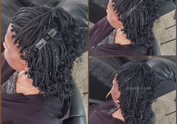 Individual Braids (Black and Grey - White - Silver)