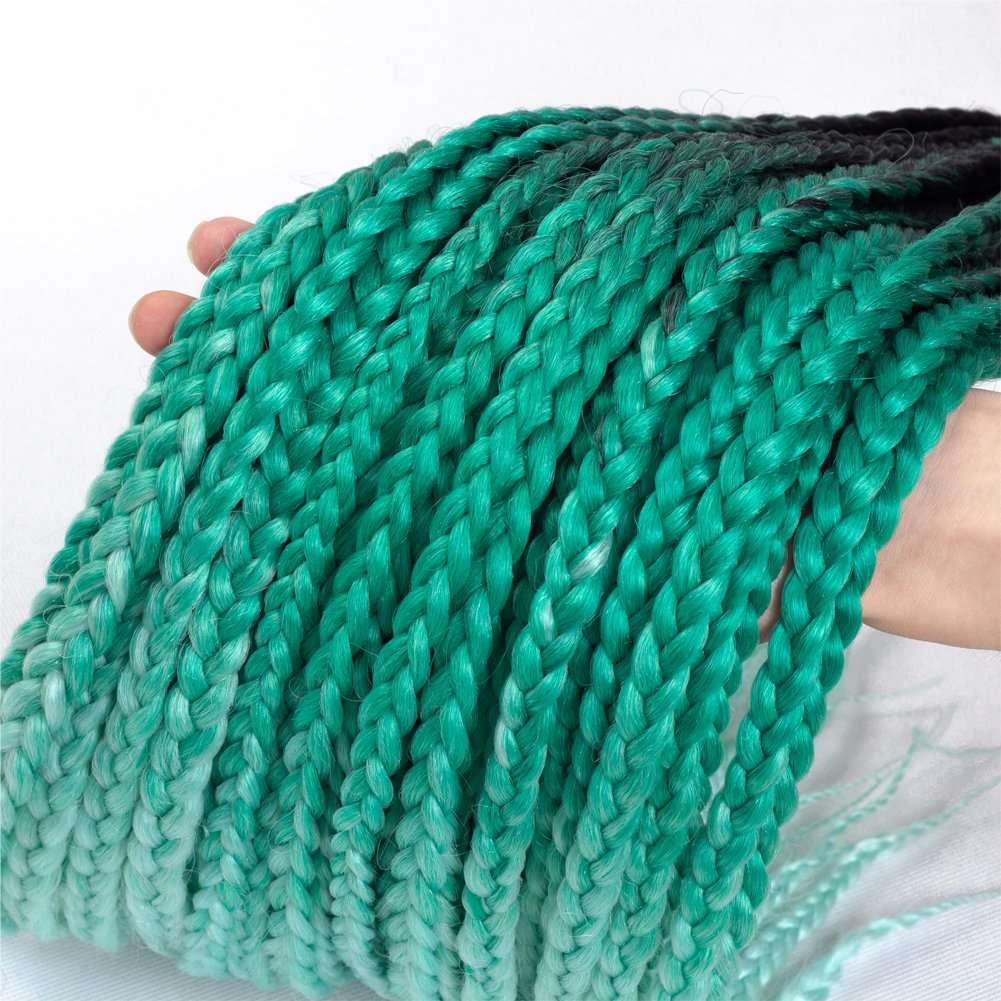 St. Patrick's Day Ombre Braids – 3 Tone Green Crochet Braids