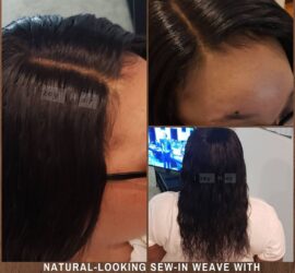 Natural-Looking Brazilian Water Wave Sew-in Weave with Lace Closure