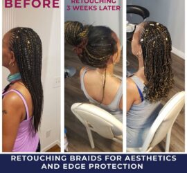 Retouching Braids For Aesthetics and Edge Protection