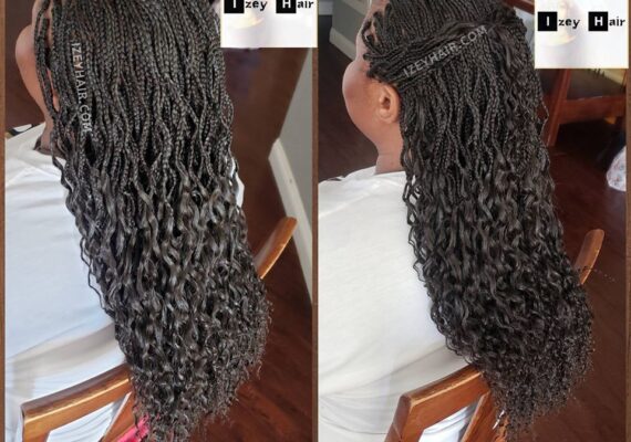 Small Individual Braids With Curls