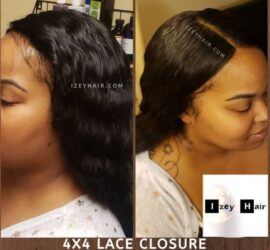 4x4 Lace Closure installed without glue