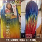 Rainbow Box Braids