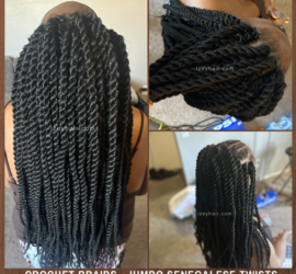 Crochet Braids with Jumbo Senegalese Twists