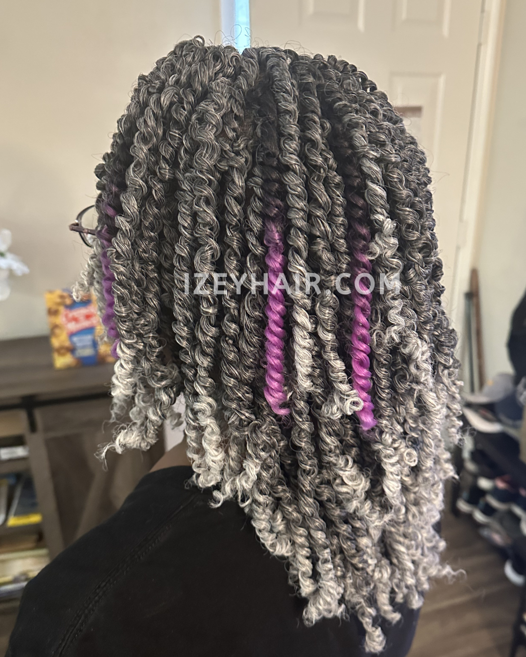 Crochet Braids - Beautiful Salt and Pepper Passion Twist