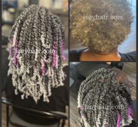Crochet Braids - Beautiful Salt and Pepper Passion Twist