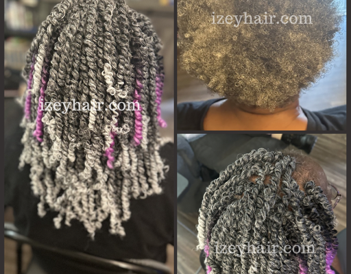 Crochet Braids - Beautiful Salt and Pepper Passion Twist